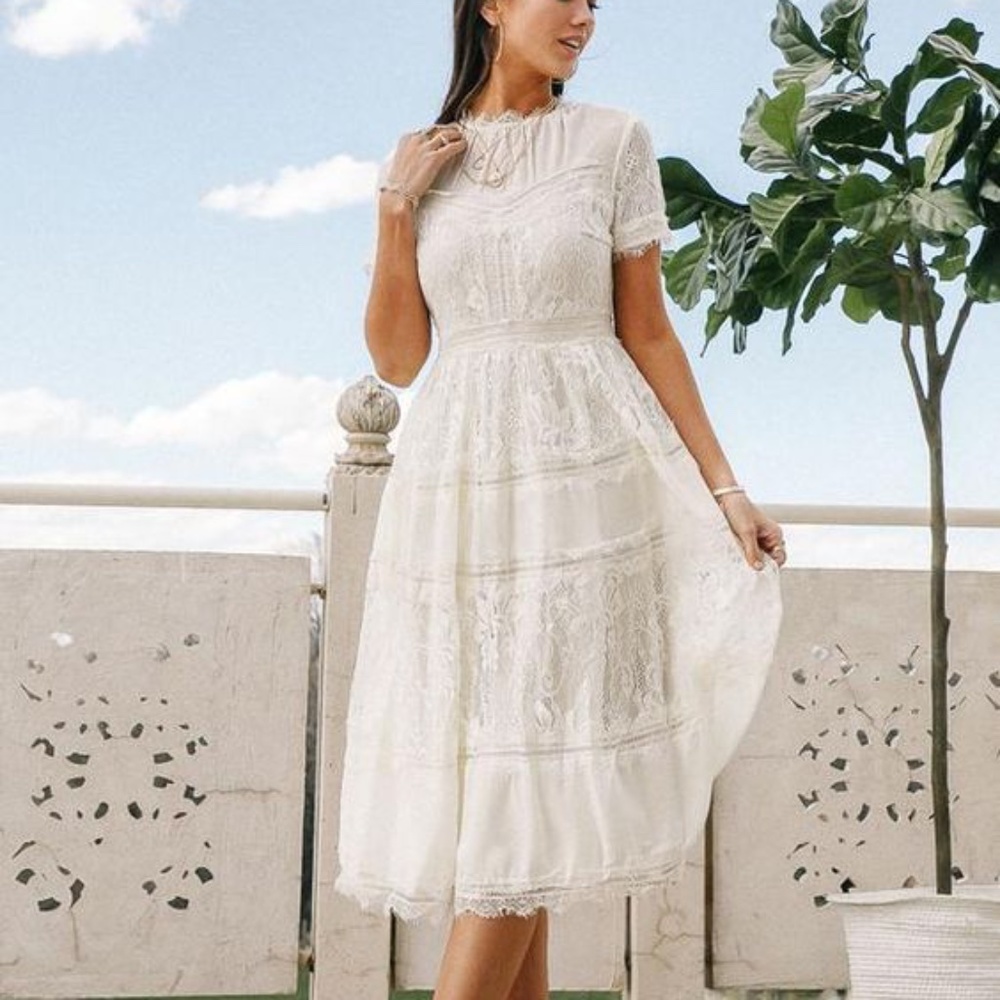 White Lace Bohme Dress